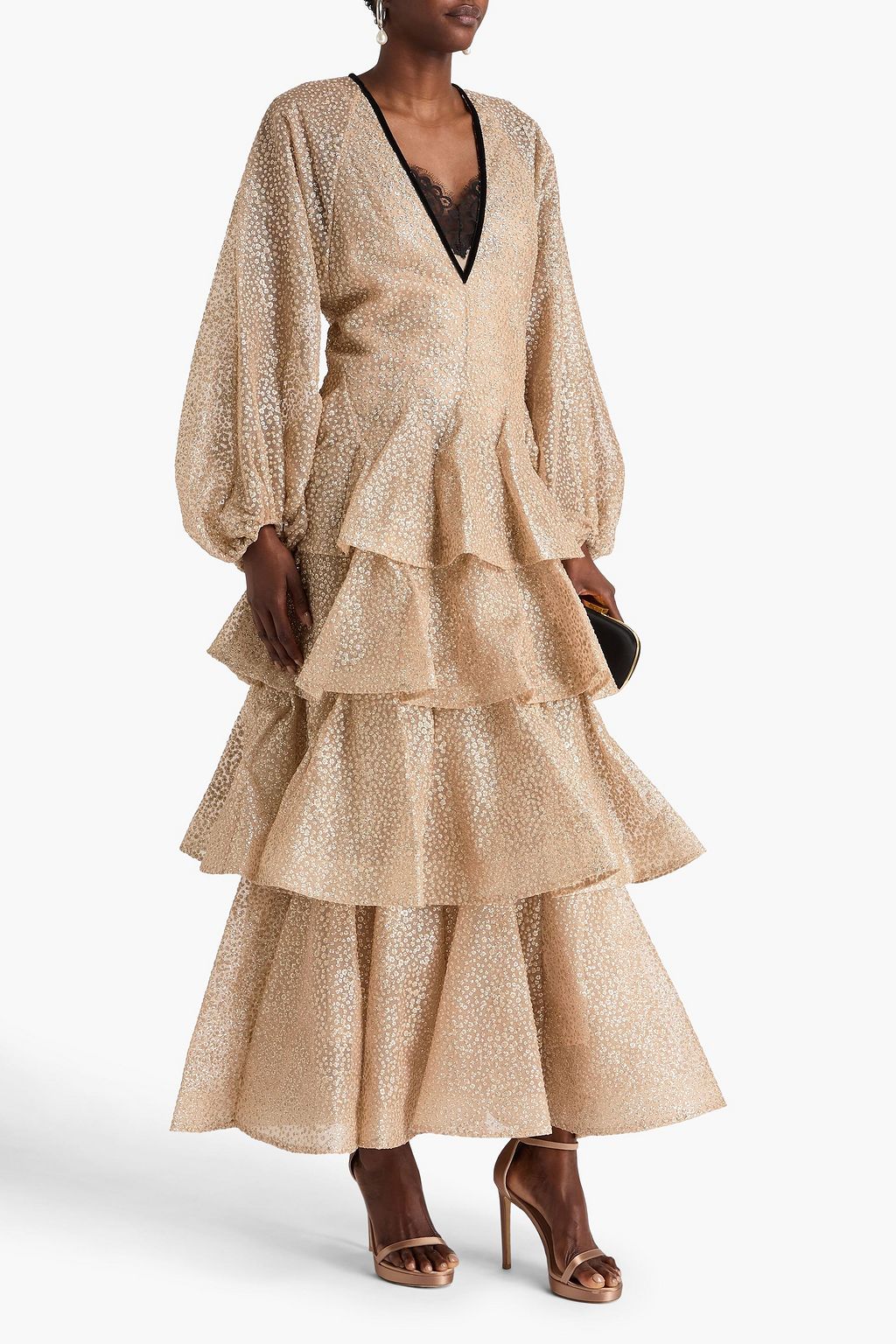 ZIMMERMANN チュール マキシワンピース ティアード フロック加工