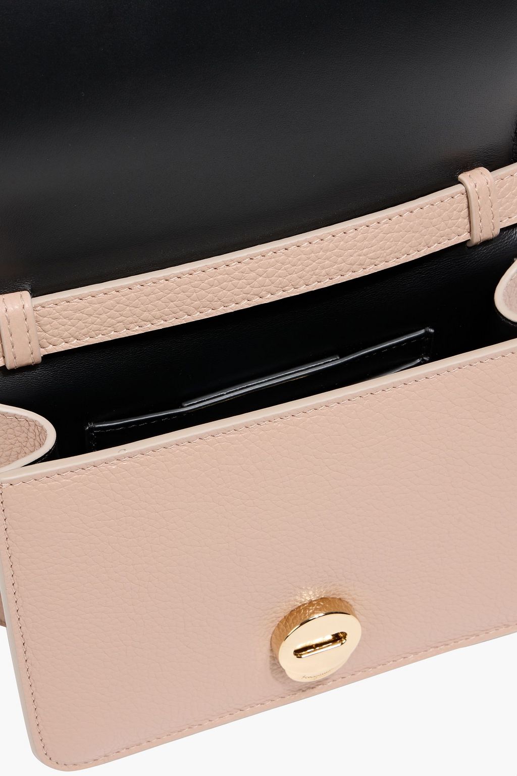 FERRAGAMO Vara Bow pebbled-leather cross-body bag