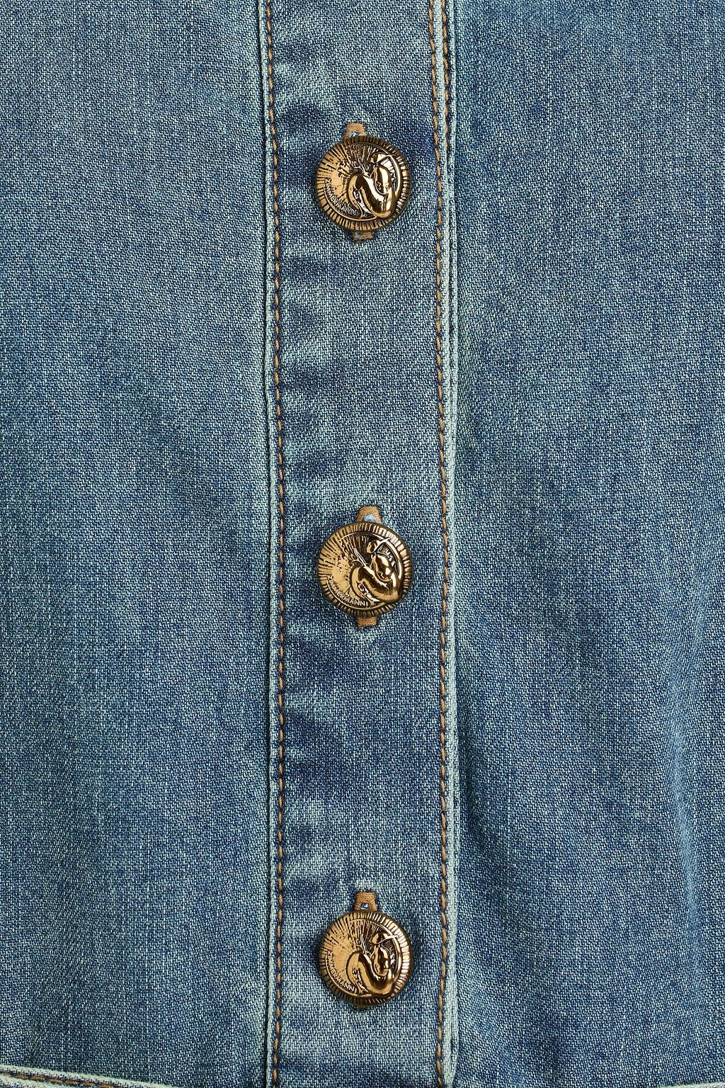 ZIMMERMANN Belted denim mini shirt dress