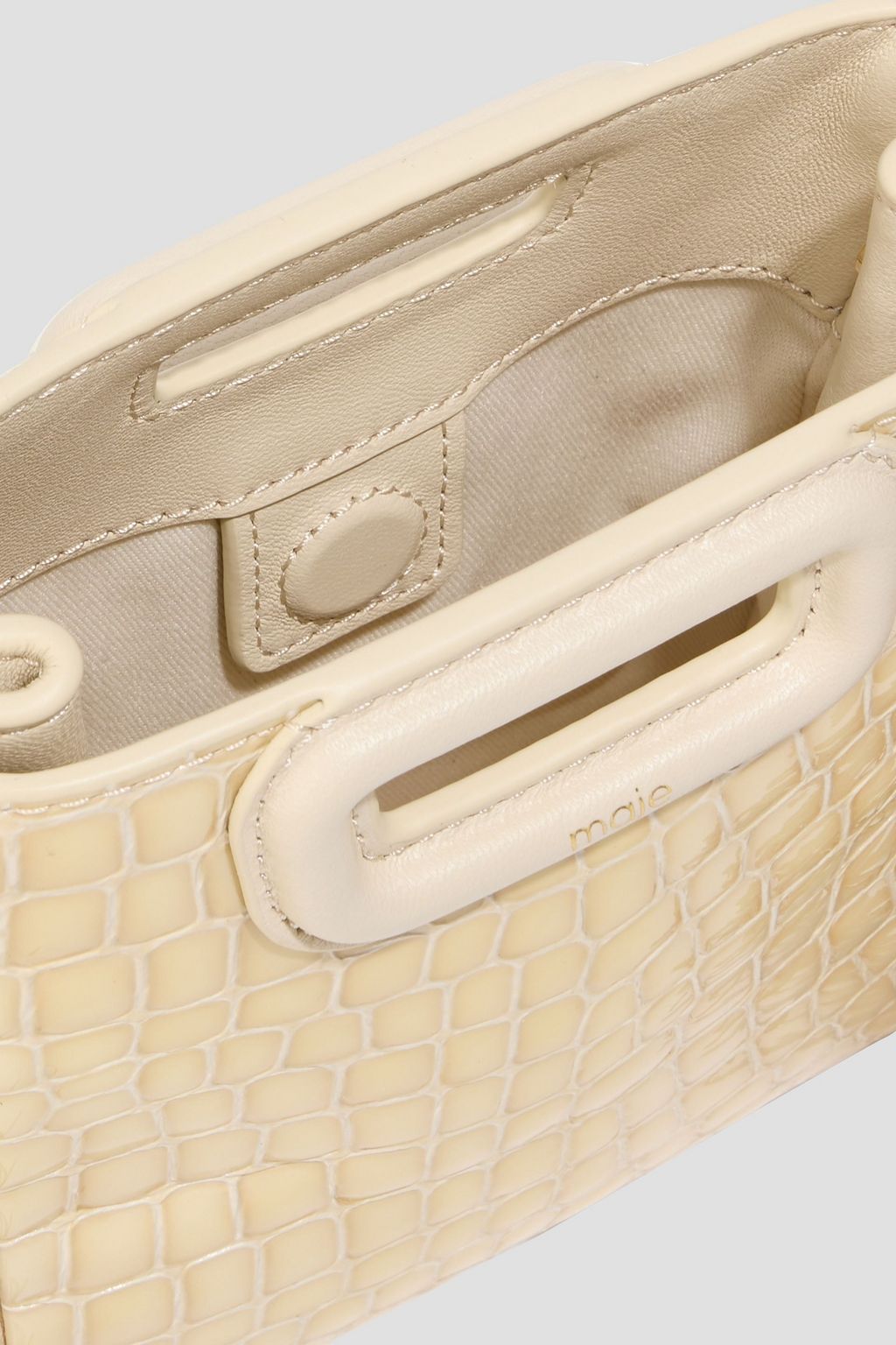 MAJE Fringed croc-effect leather shoulder bag