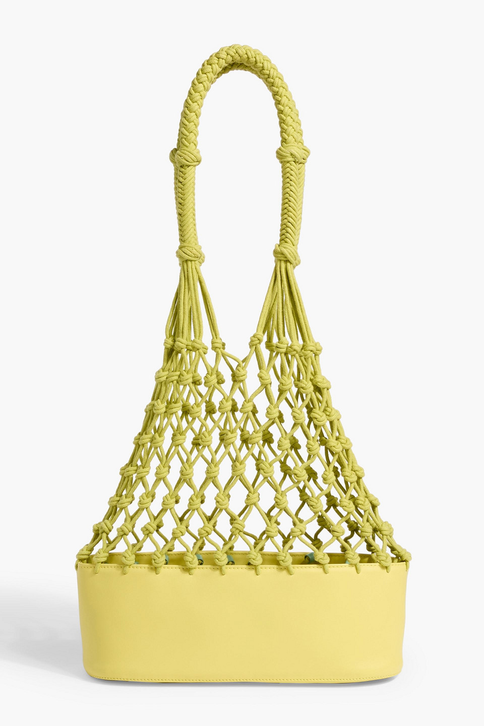 Zimmermann Macramé And Leather Tote In Green