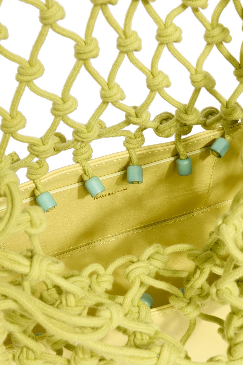 ZIMMERMANN Macramé and leather tote