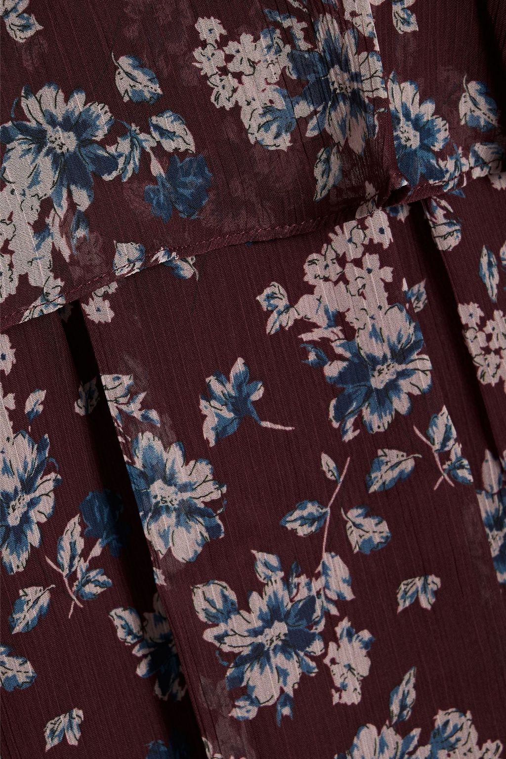 MIKAEL AGHAL Tiered floral-print georgette dress