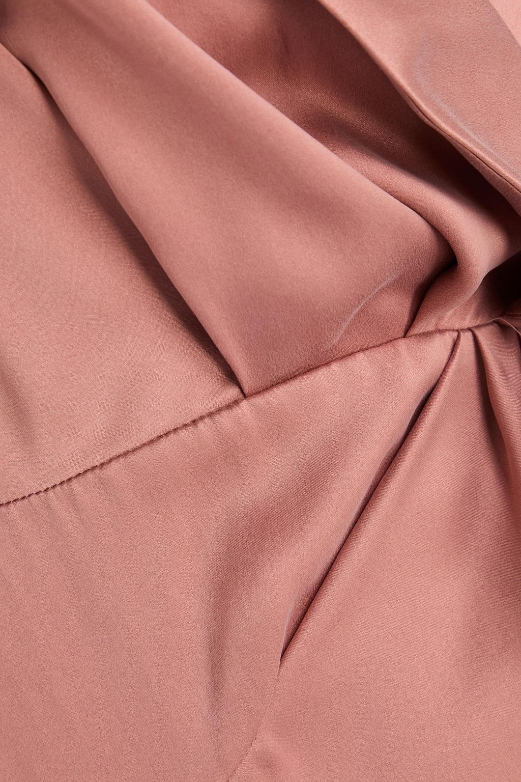ZIMMERMANN Pleated washed-silk mini wrap dress