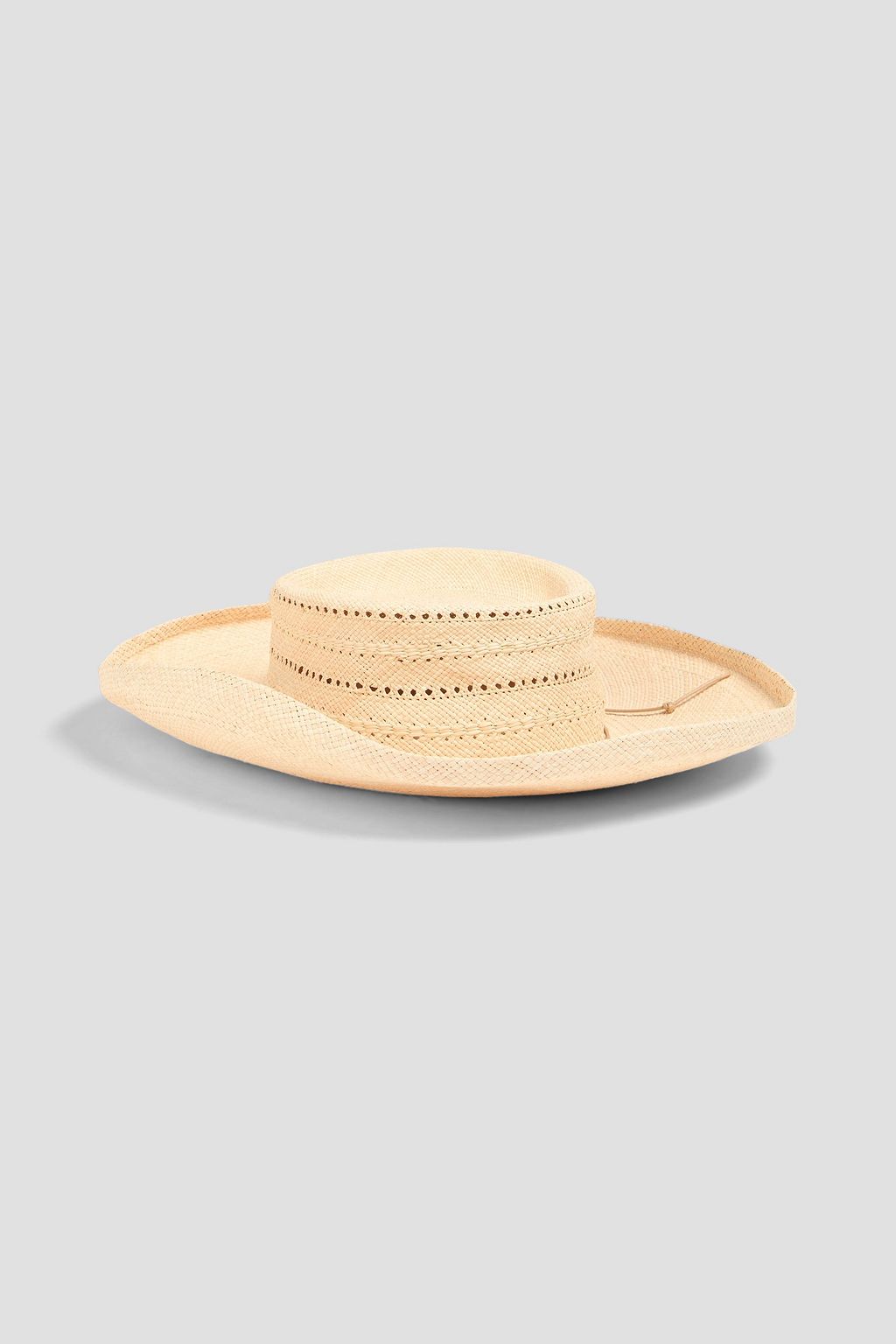 ZIMMERMANN Feather-embellished straw sun hat