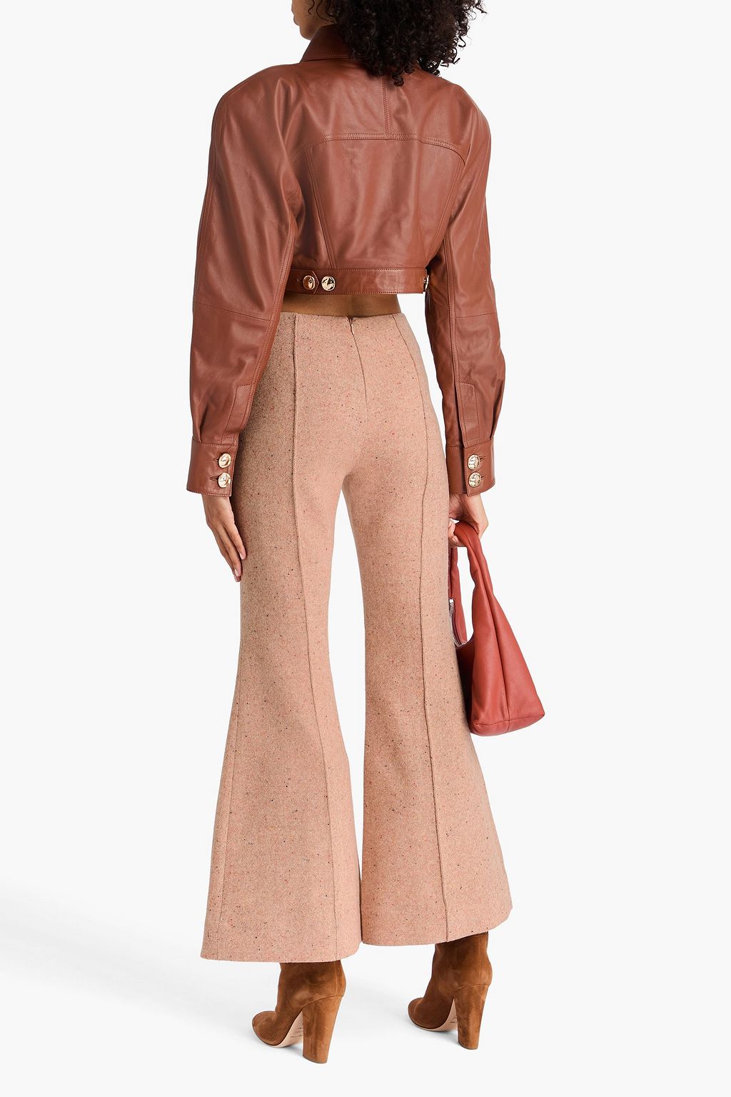 ZIMMERMANN Donegal wool-blend flared pants