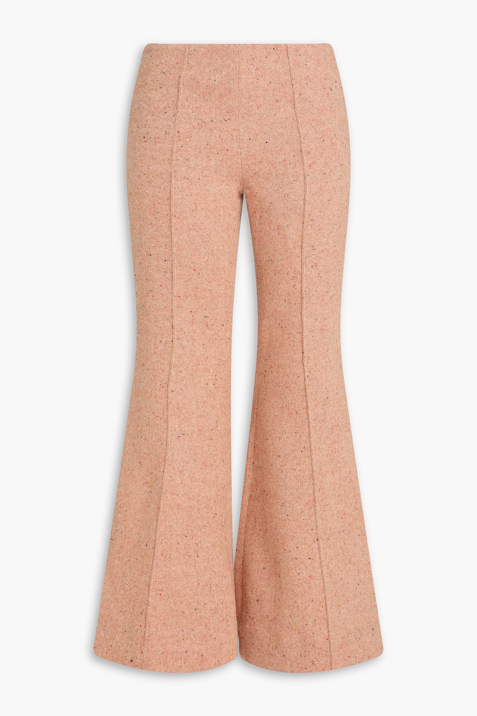 Zimmermann Donegal Wool-blend Flared Pants In Animal Print