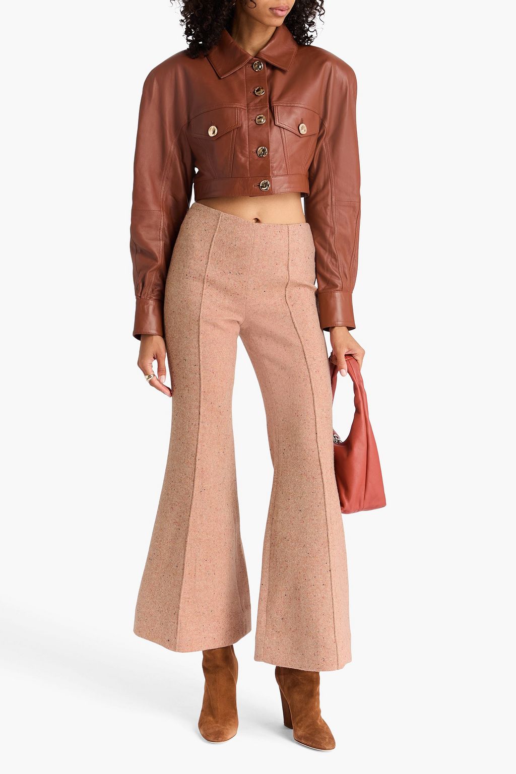 ZIMMERMANN Donegal wool-blend flared pants