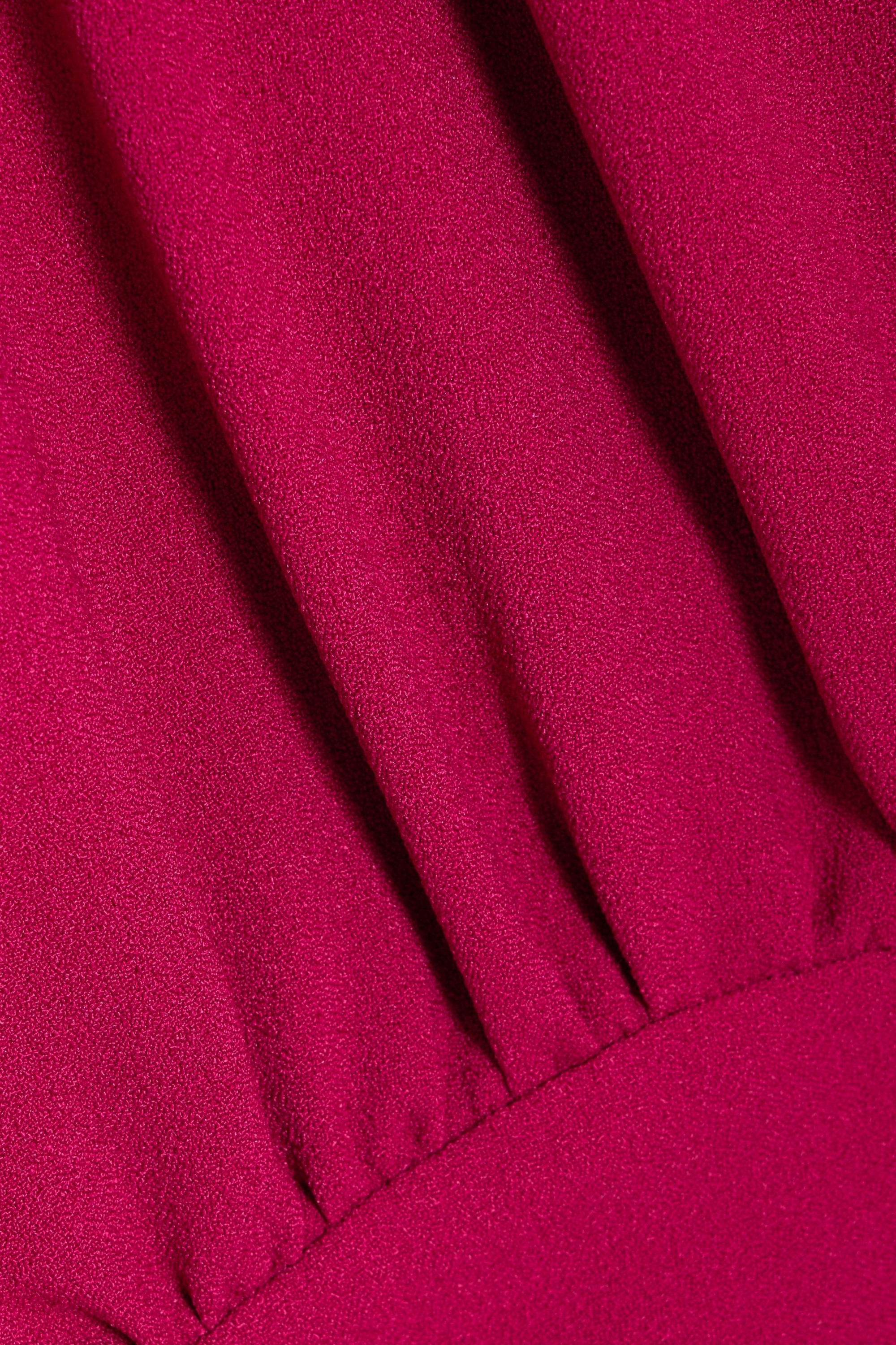 MIKAEL AGHAL Pussy-bow crepe dress