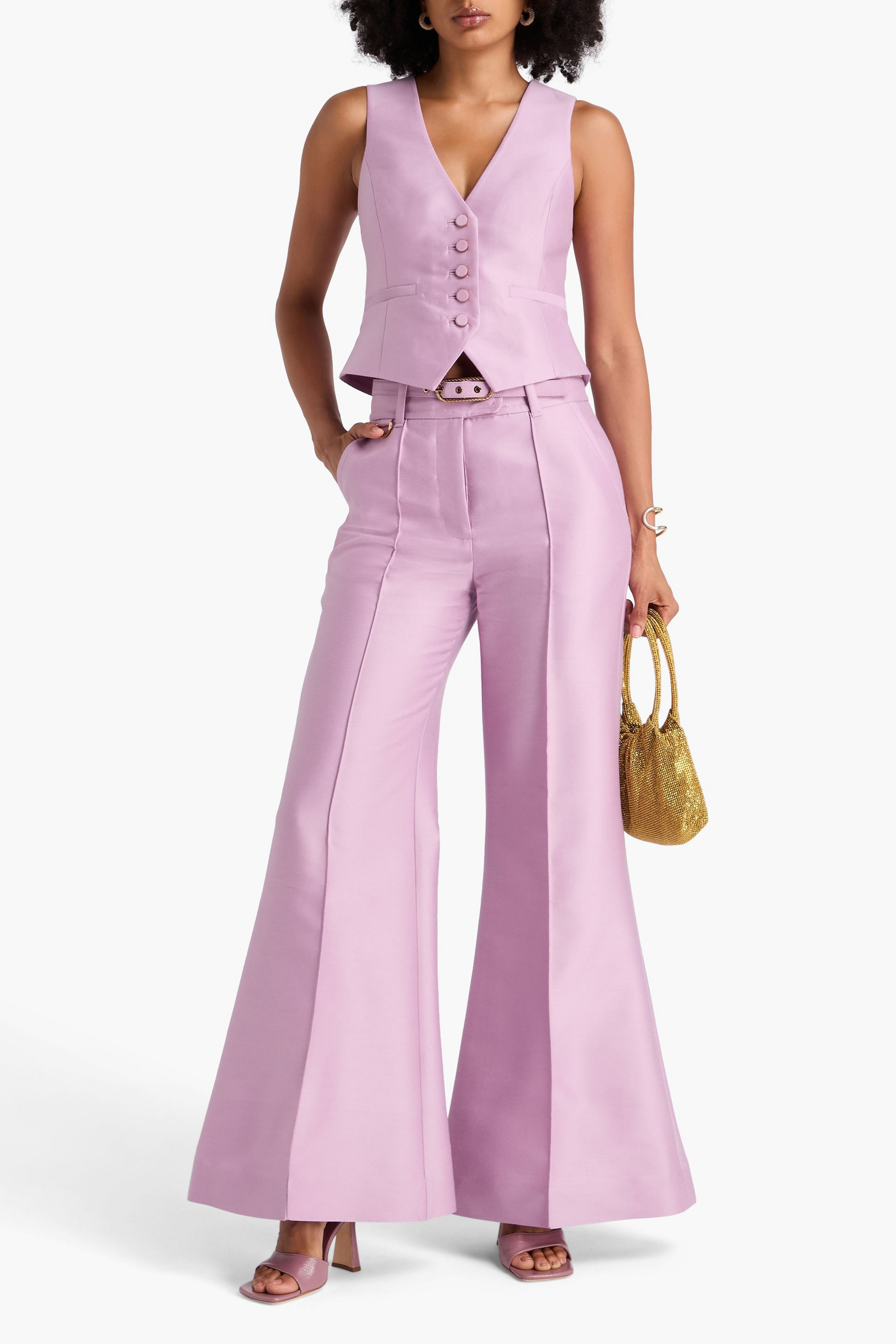 Zimmermann Wool and silk-blend shantung vest