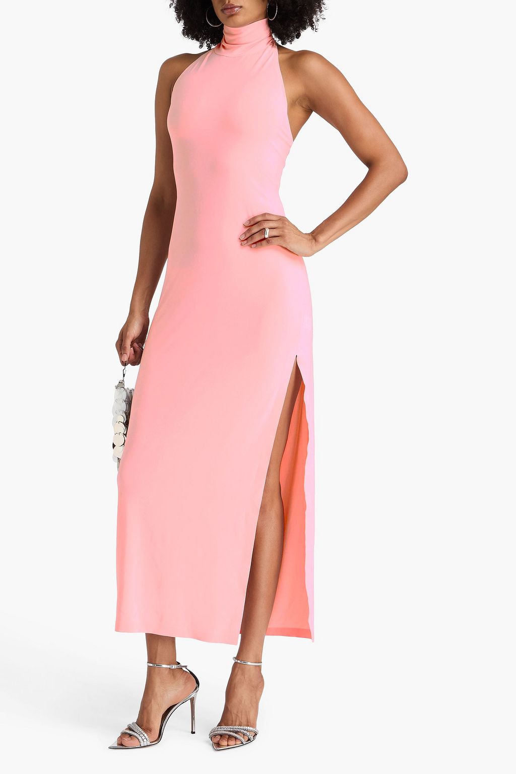 NORMA KAMALI Stretch-jersey halterneck gown