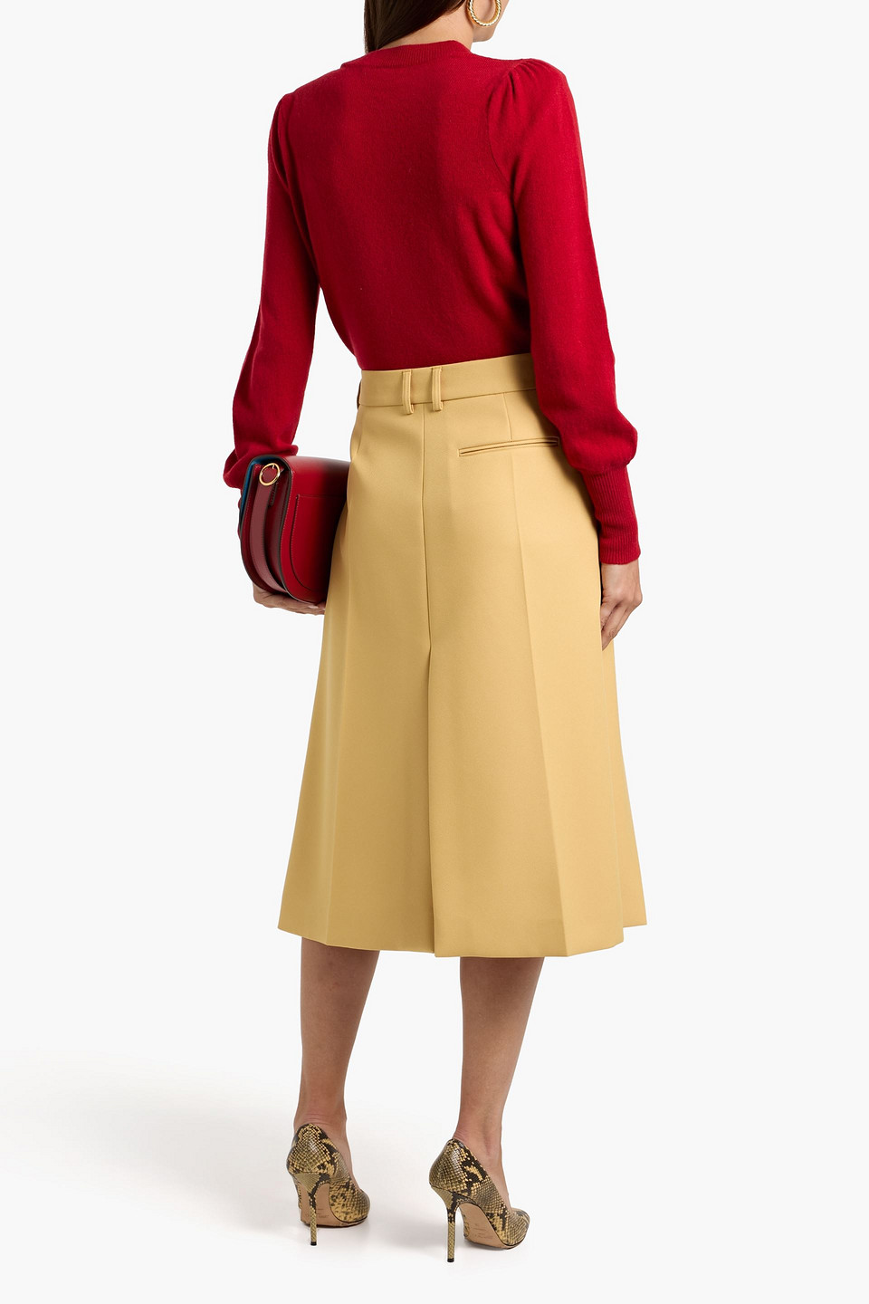 Veronica Beard Nelia Cashmere Sweater In Red