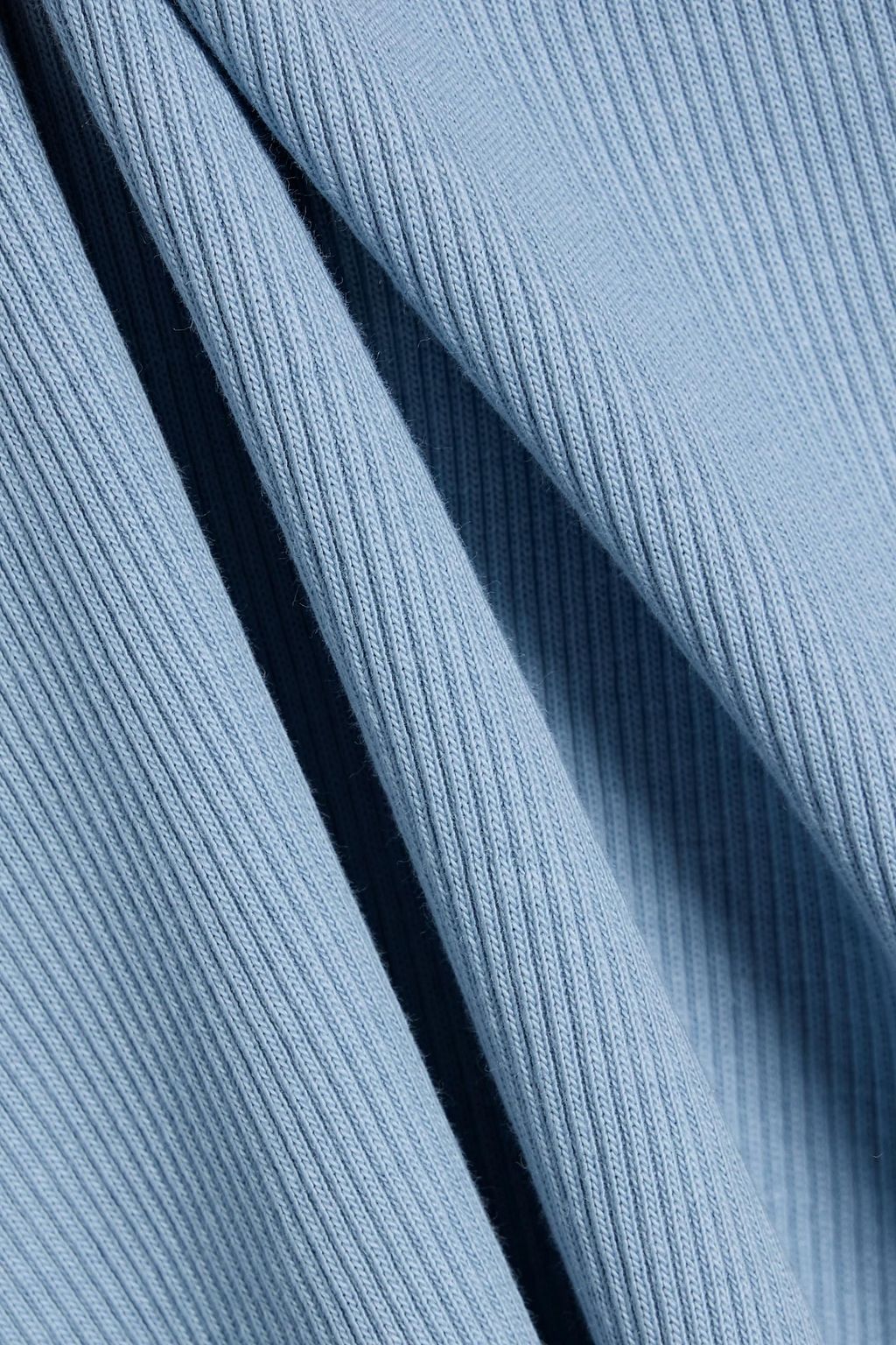 VERONICA BEARD Nate ribbed stretch-Pima cotton-jersey turtleneck top