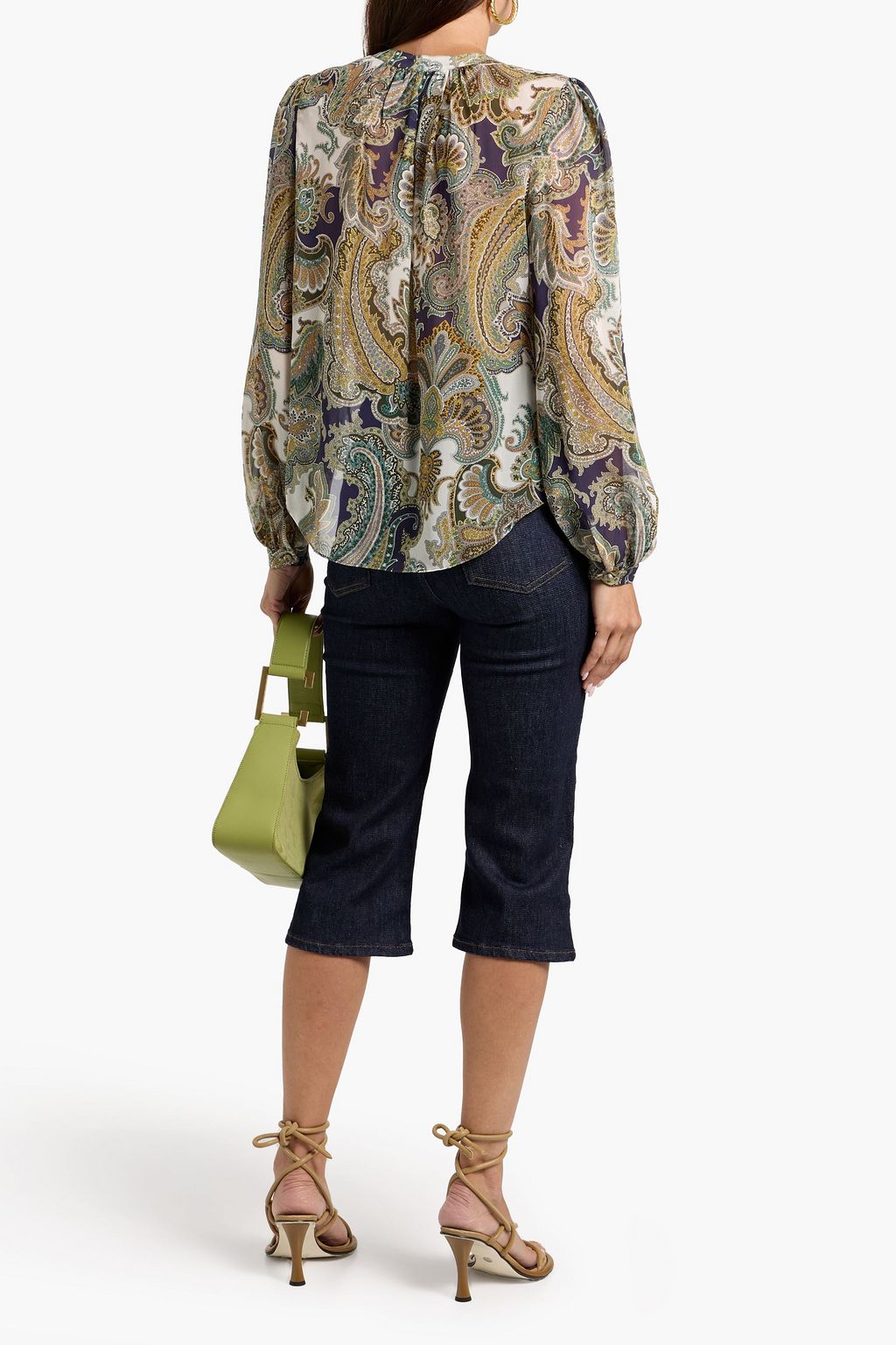 VERONICA BEARD Ashlynn paisley-print cupro-blend chiffon blouse