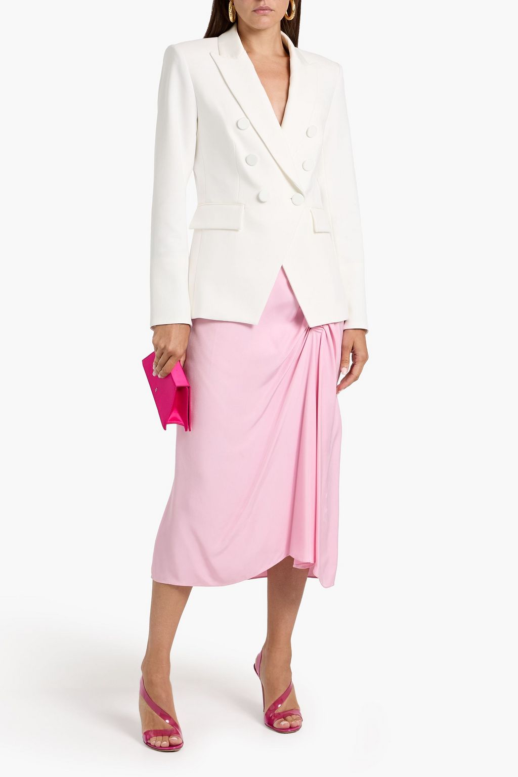 VERONICA BEARD Miller Dickey double-breasted crepe blazer