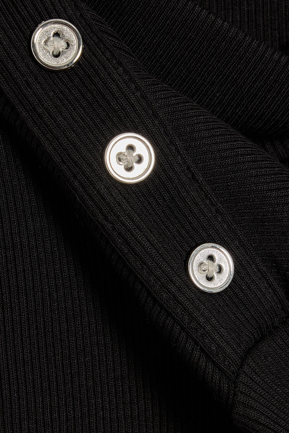 Veronica Beard Oberteil „nate“ Aus Geripptem Stretch-pima-baumwoll-jersey In Black