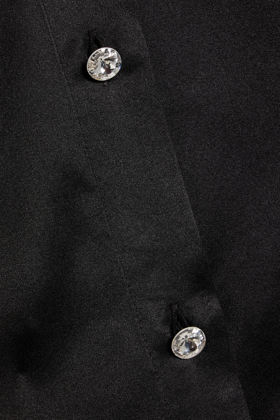 Veronica Beard Monique Silk-blend Satin Shirt In Black