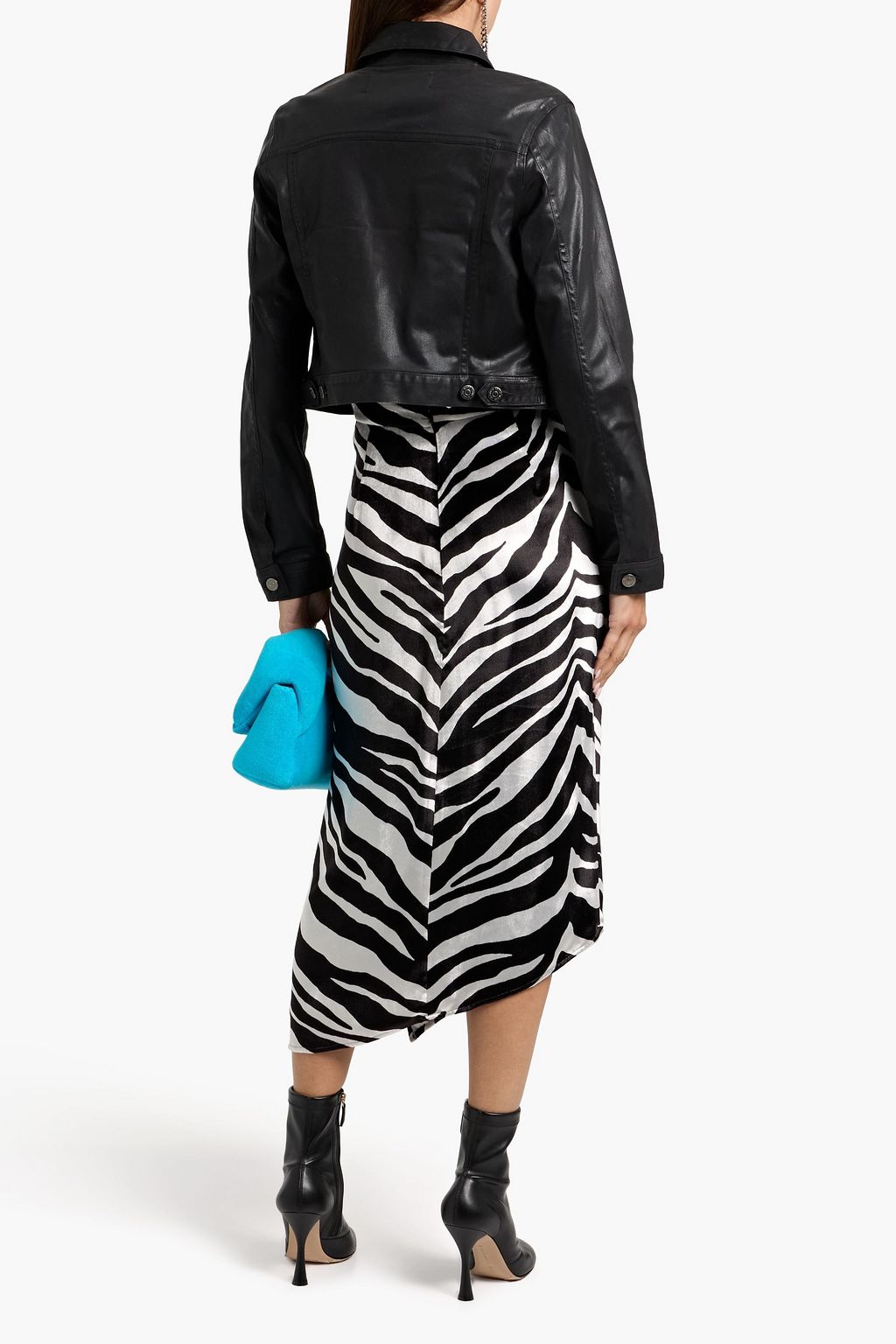 VERONICA BEARD Cara cropped coated denim jacket