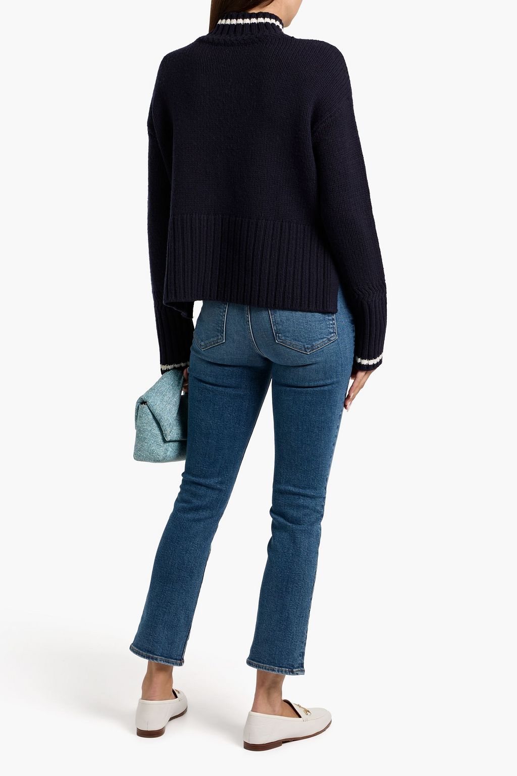 VERONICA BEARD Ryleigh cropped high-rise straight-leg jeans