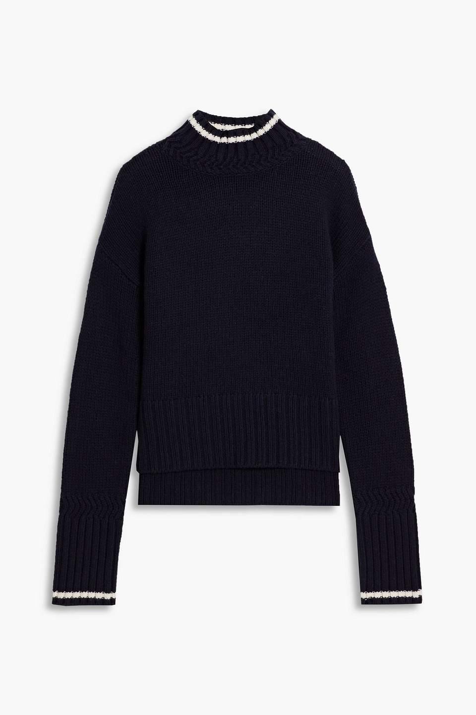 Veronica Beard Lancetti Wool-blend Turtleneck Sweater In Black