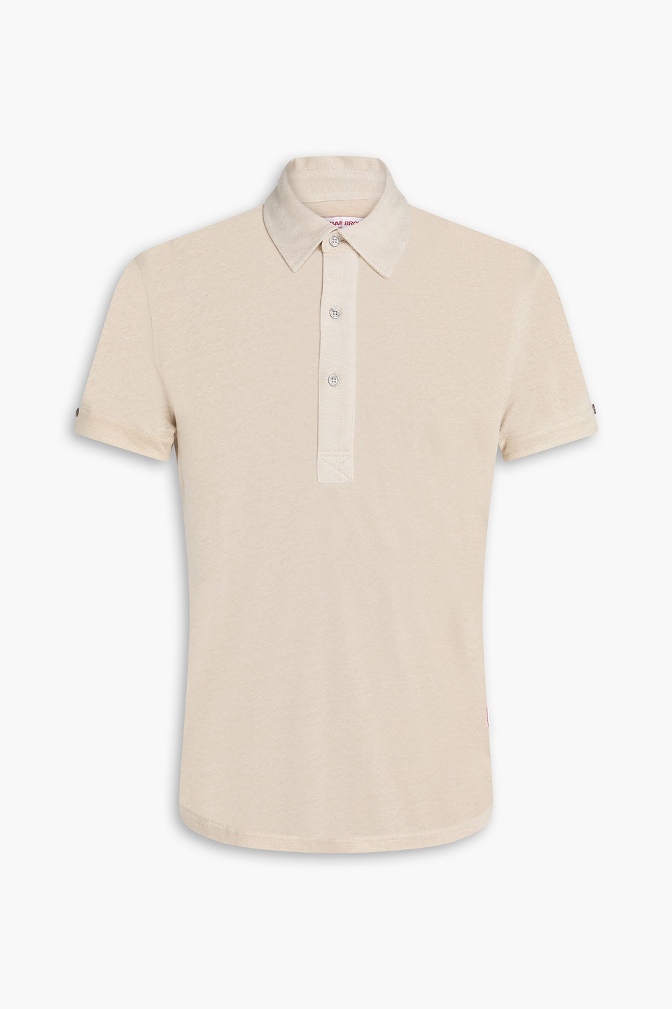 orlebar brown - sebastian linen-jersey polo shirt - gray - xxl