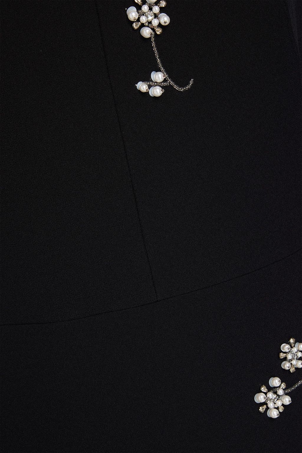 SAFIYAA Sonya off-the-shoulder embellished crepe gown