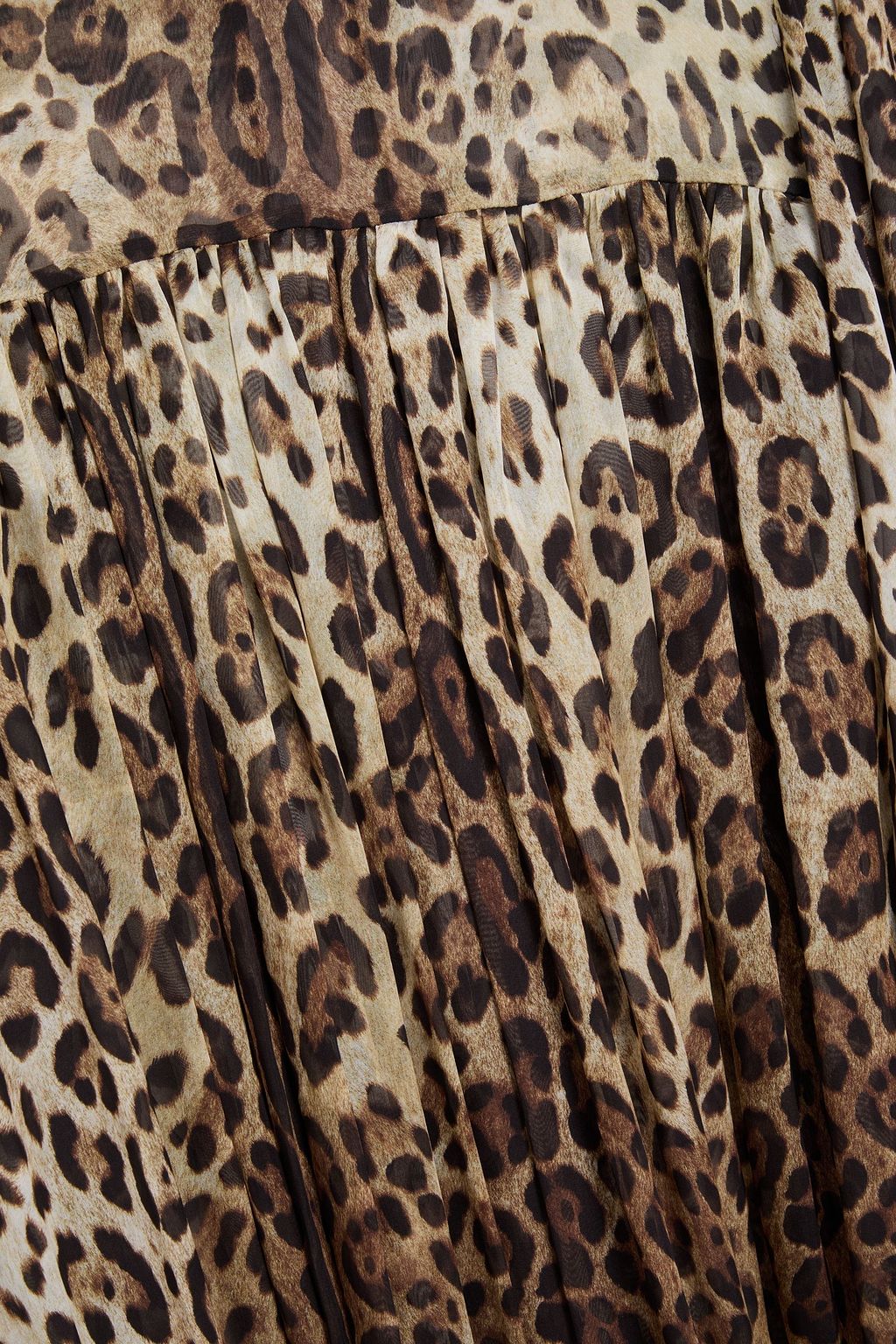 DOLCE&GABBANA قفطان من حرير شيفون ومزين بطبعة جلد الفهد