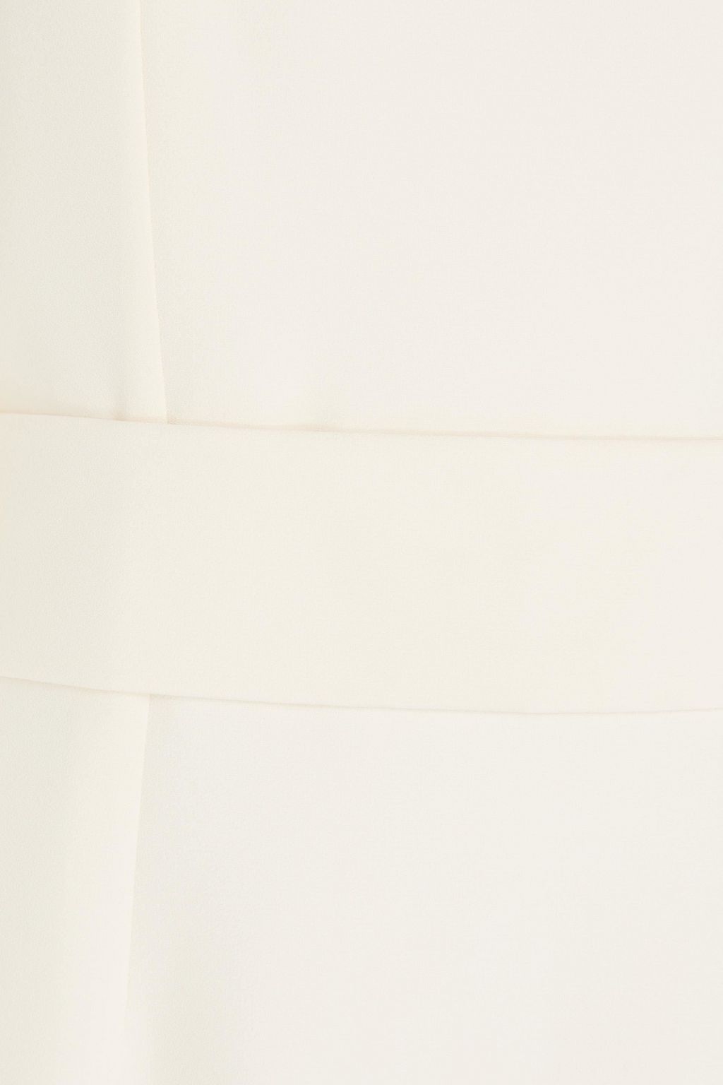 SAFIYAA Octavia belted feather-embellished crepe dress