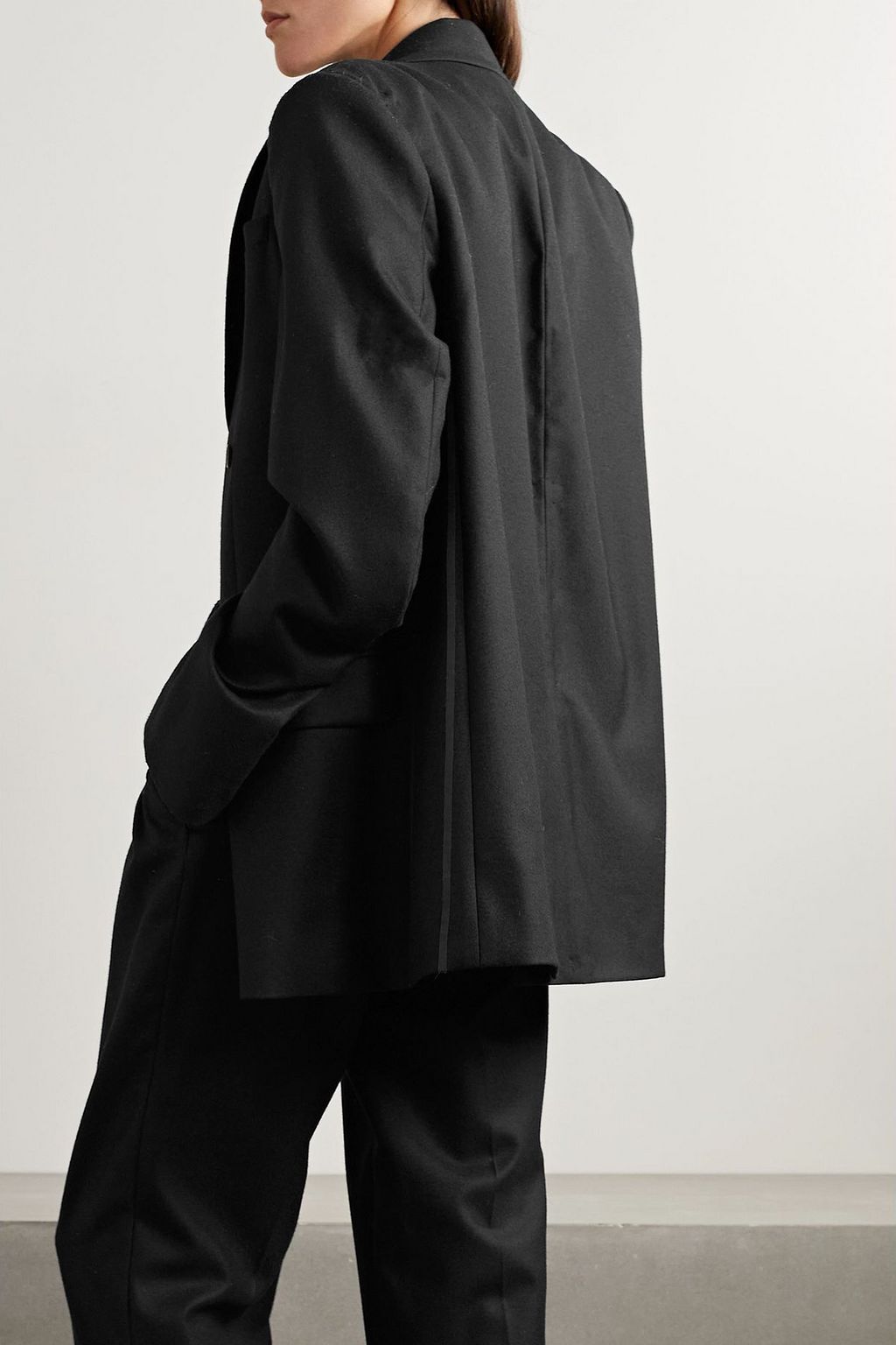 INTERIOR The Ren doppelreihiger Blazer aus Woll-Twill