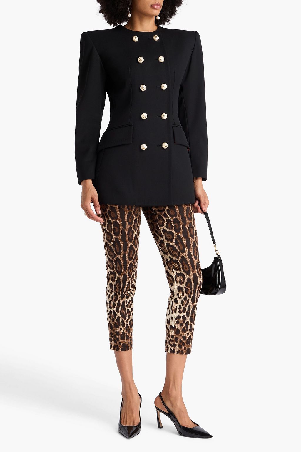 DOLCE&GABBANA Double-breasted wool-twill jacket