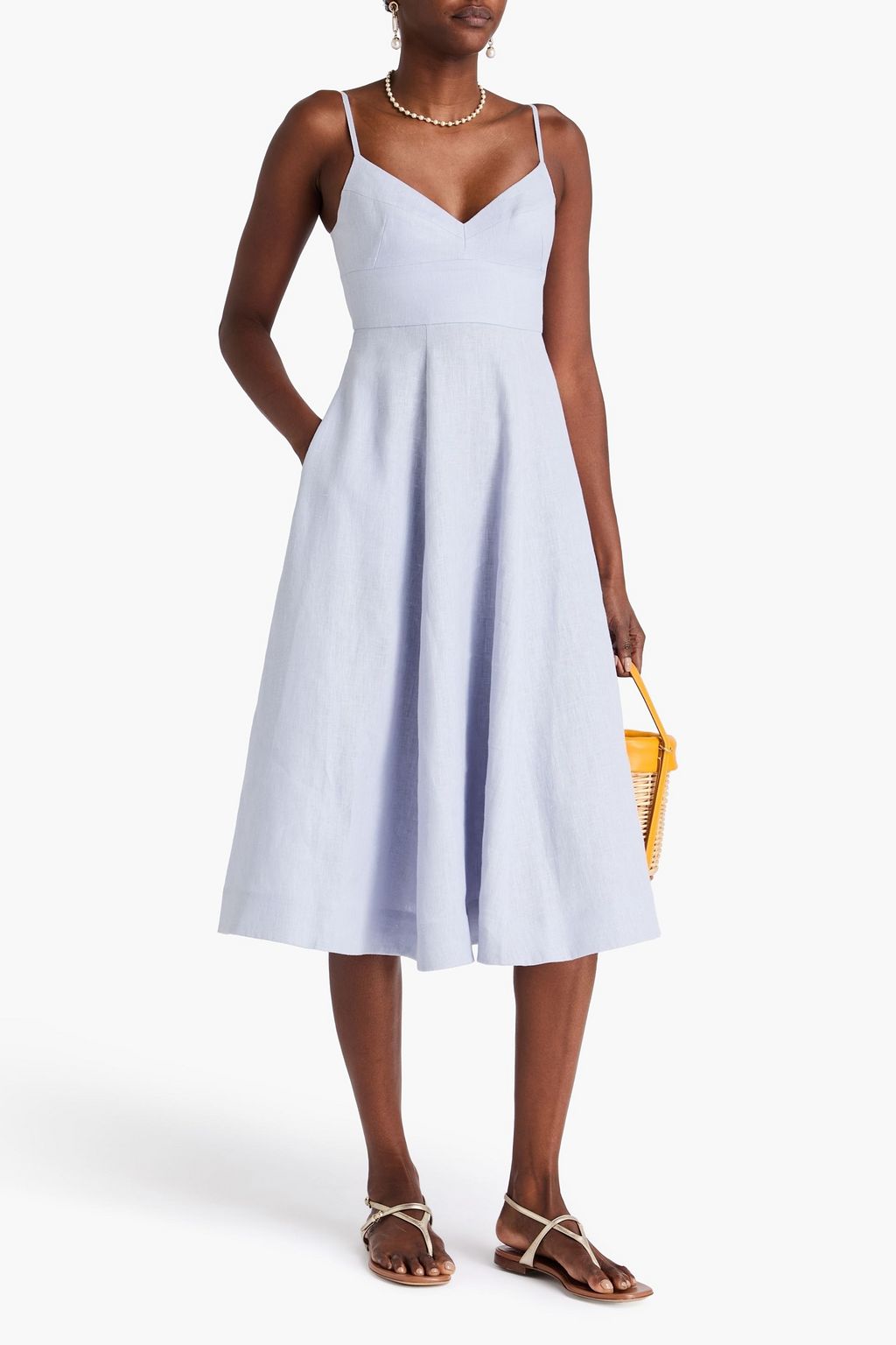 white midi dress with tie straps Cupid Tied Shoulder Embellished Midi Dress White