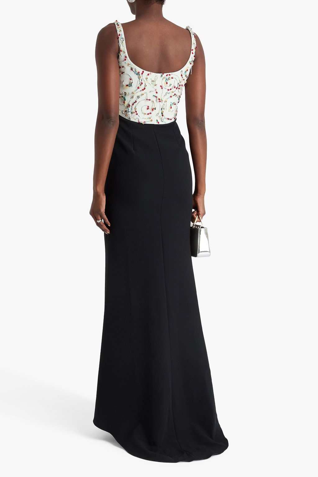 SAFIYAA Ezda crystal-embellished crepe gown