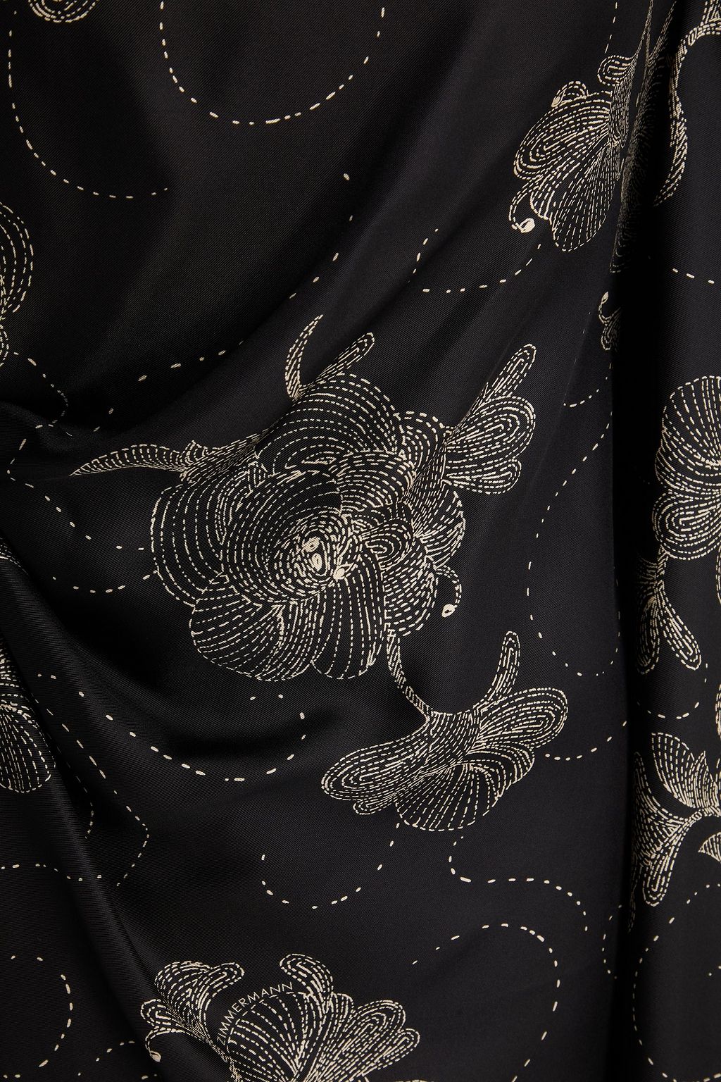 ZIMMERMANN シルクツイル チュニック アシンメトリー プリーツ&プリント入り