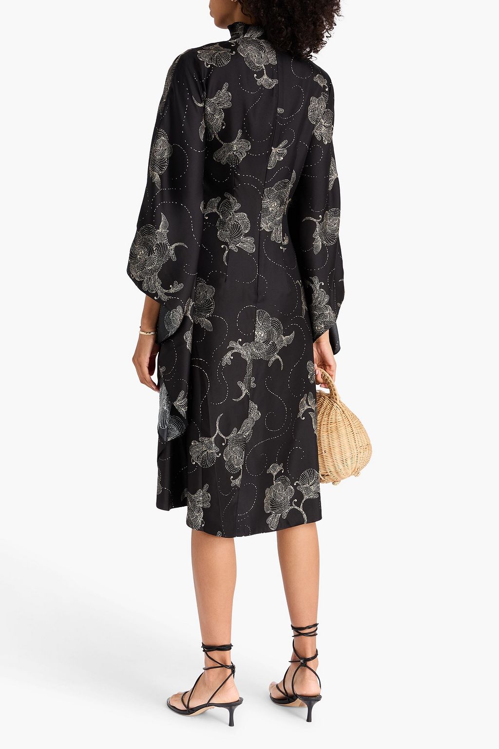 ZIMMERMANN シルクツイル チュニック アシンメトリー プリーツ&プリント入り