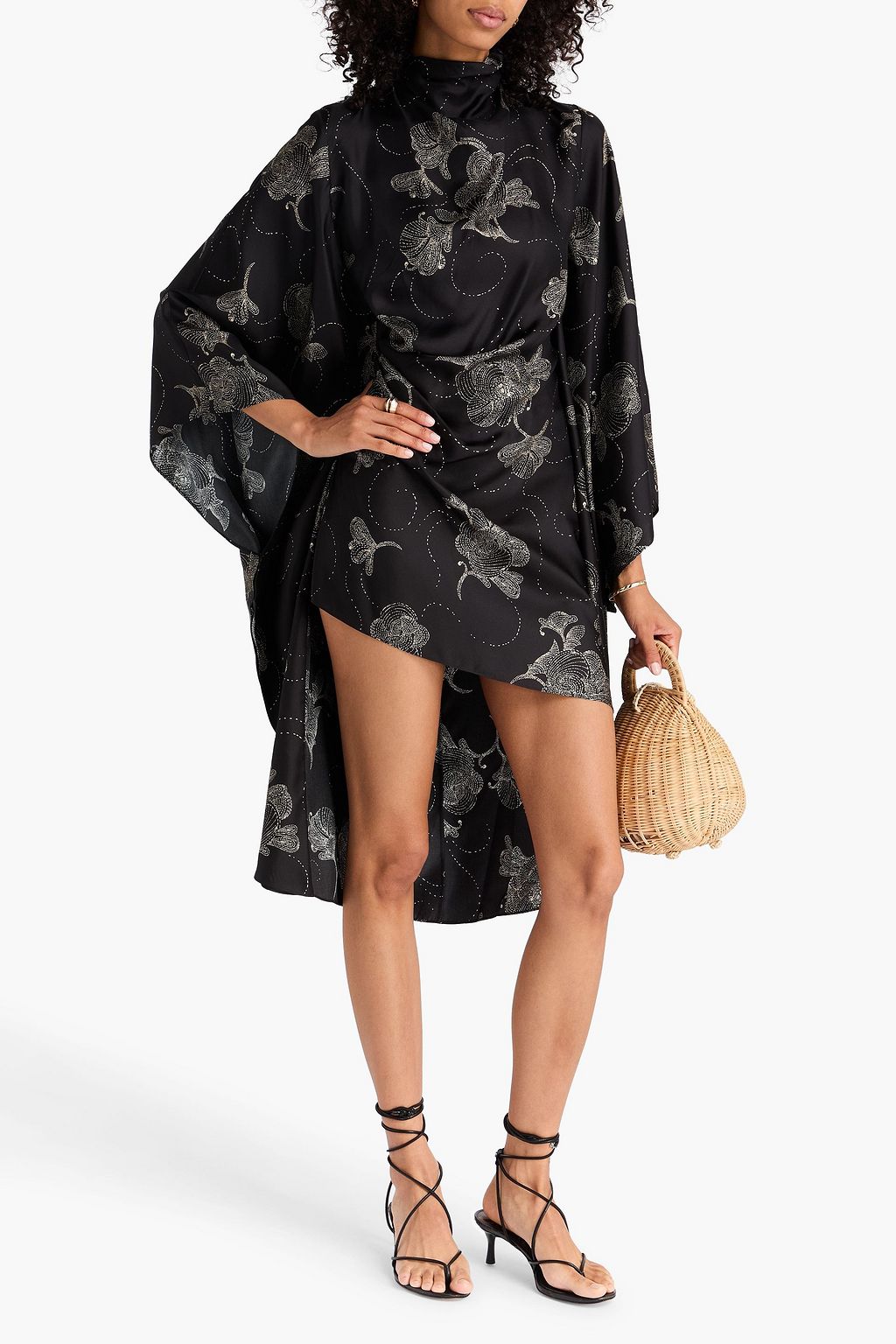 ZIMMERMANN シルクツイル チュニック アシンメトリー プリーツ&プリント入り