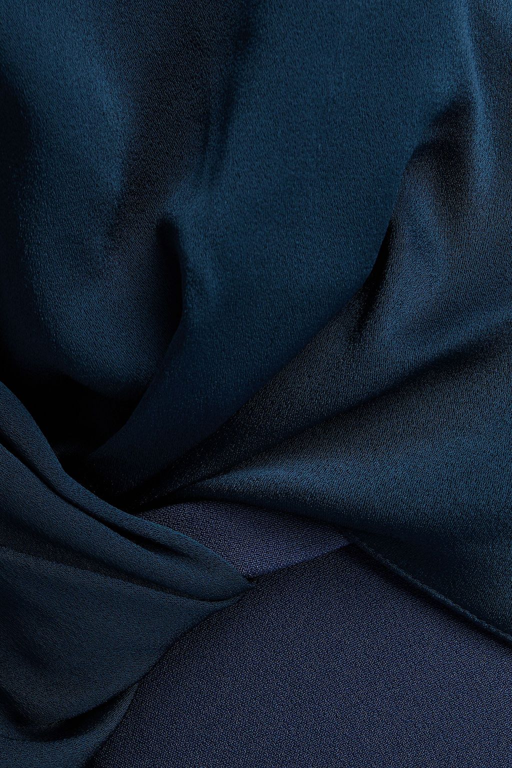 SAFIYAA Cadenza off-the-shoulder cape-effect crepe and satin gown