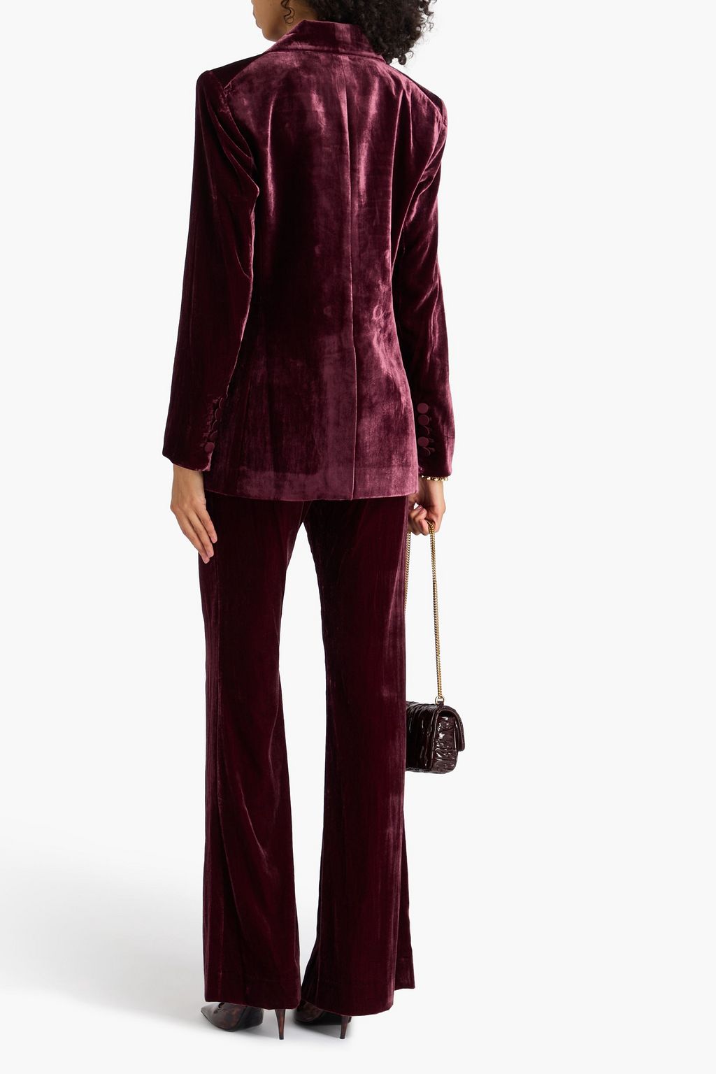 VERONICA BEARD Ellette double-breasted velvet blazer