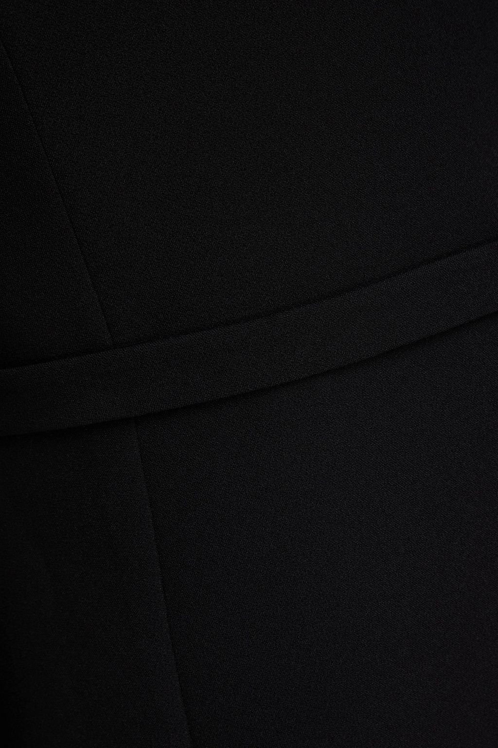 SAFIYAA Aurelis off-the-shoulder lamé-paneled crepe midi dress