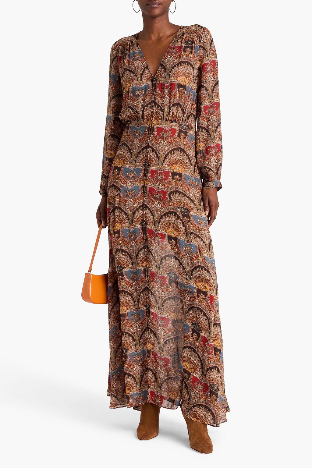 VERONICA BEARD Makenzie paisley-print silk crepe de chine maxi dress
