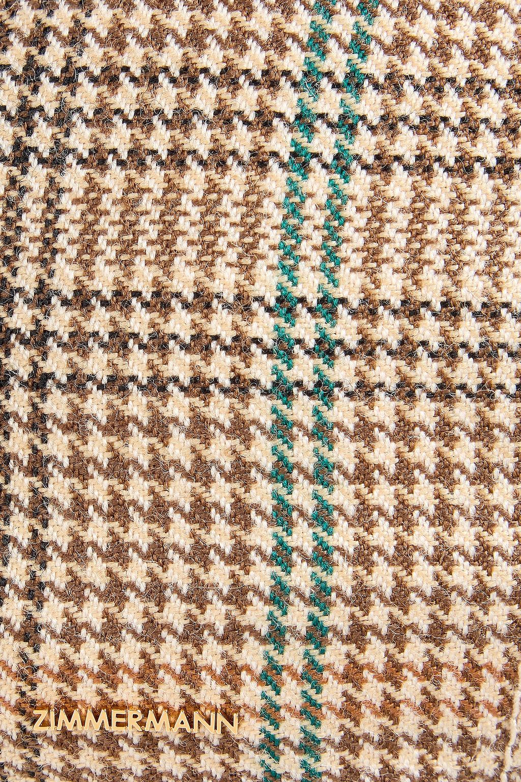 ZIMMERMANN Houndstooth wool-blend baseball cap