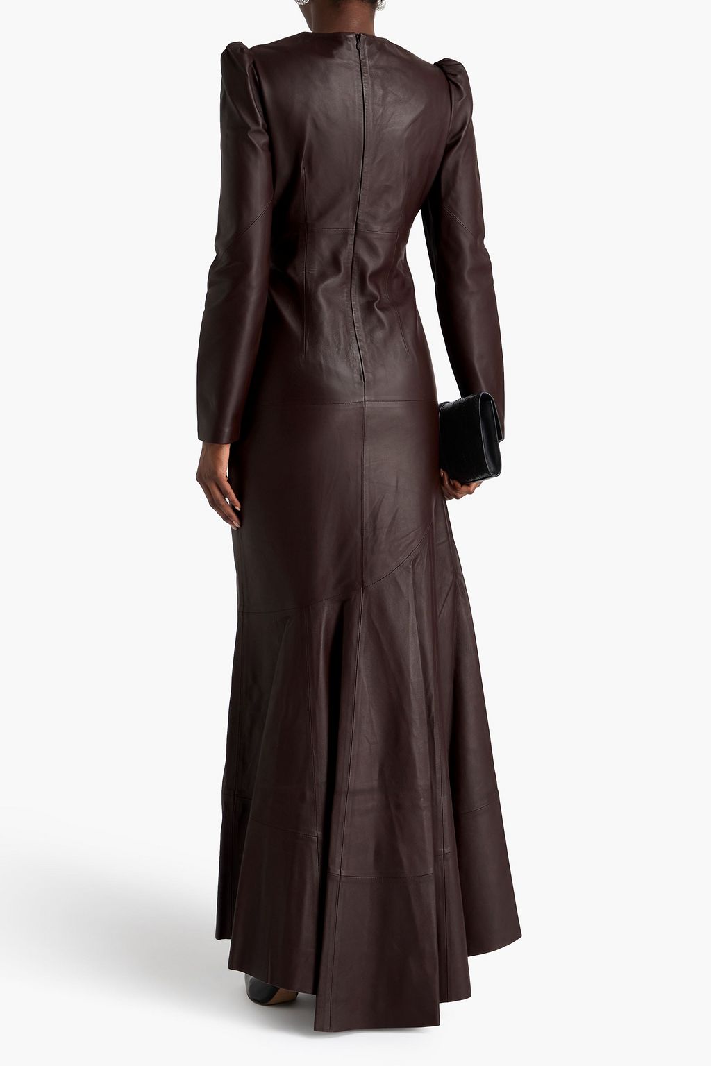 ZIMMERMANN レザー マキシワンピース ひだ入り
