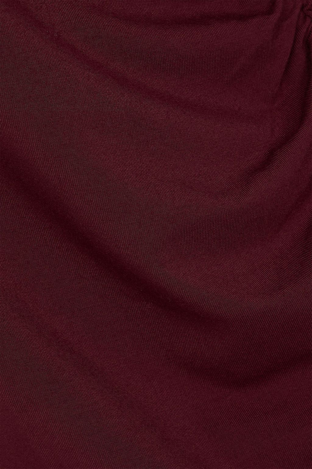 VINCE. ストレッチジャージー ミニワンピース ルーシュ入り