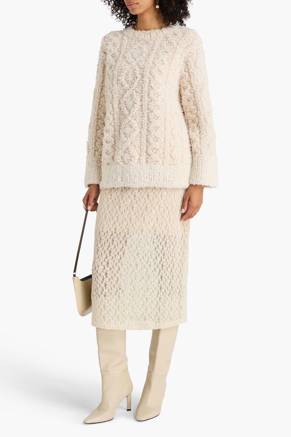 VINCE. Bouclé-knit sweater
