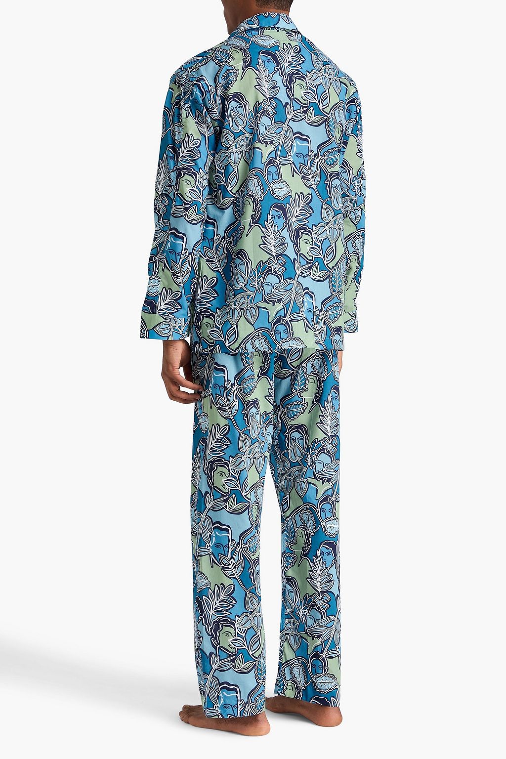 DEREK ROSE Ledbury printed cotton pajama set