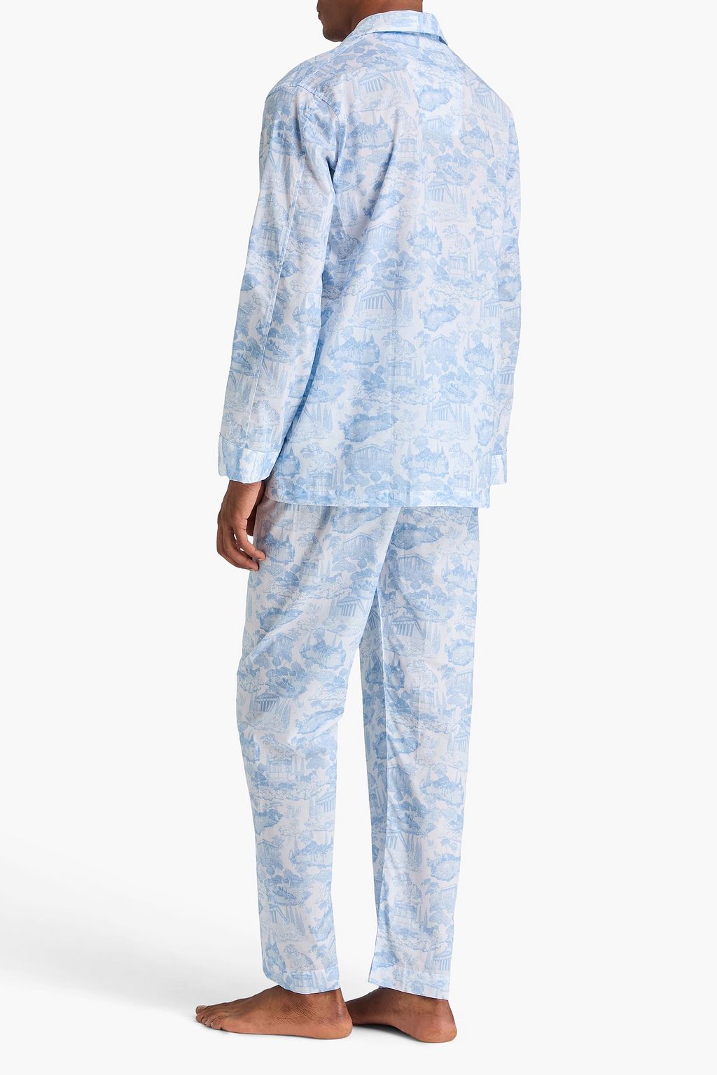 DEREK ROSE Ledbury printed cotton pajama set