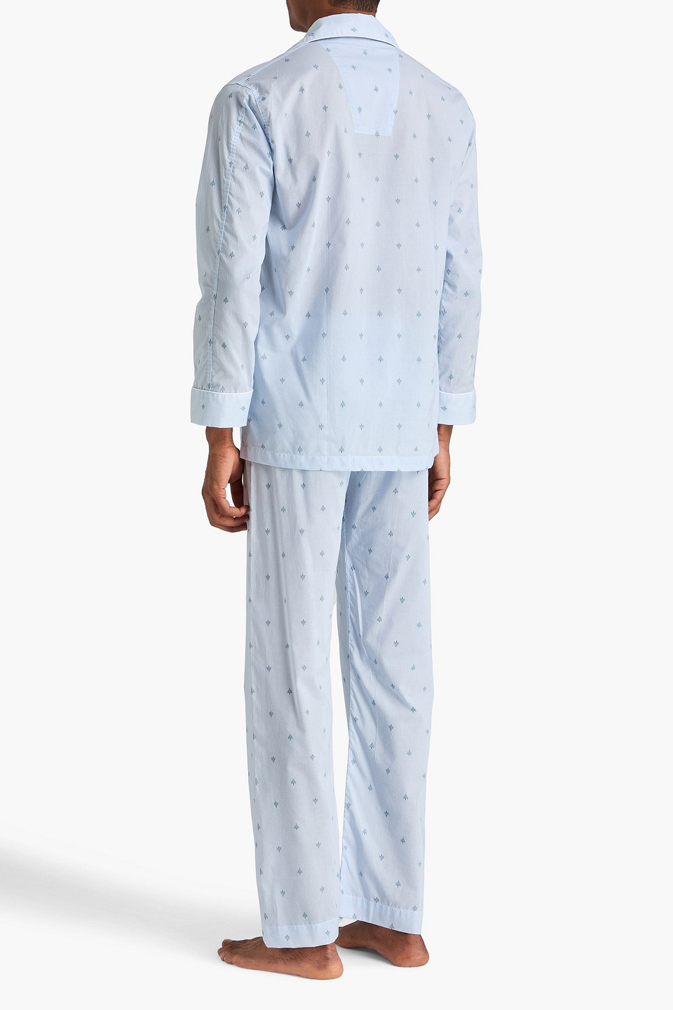  Derek Rose - Pyjama „nelson“ Aus Baumwolle Mit Print - Blau - Us 44 