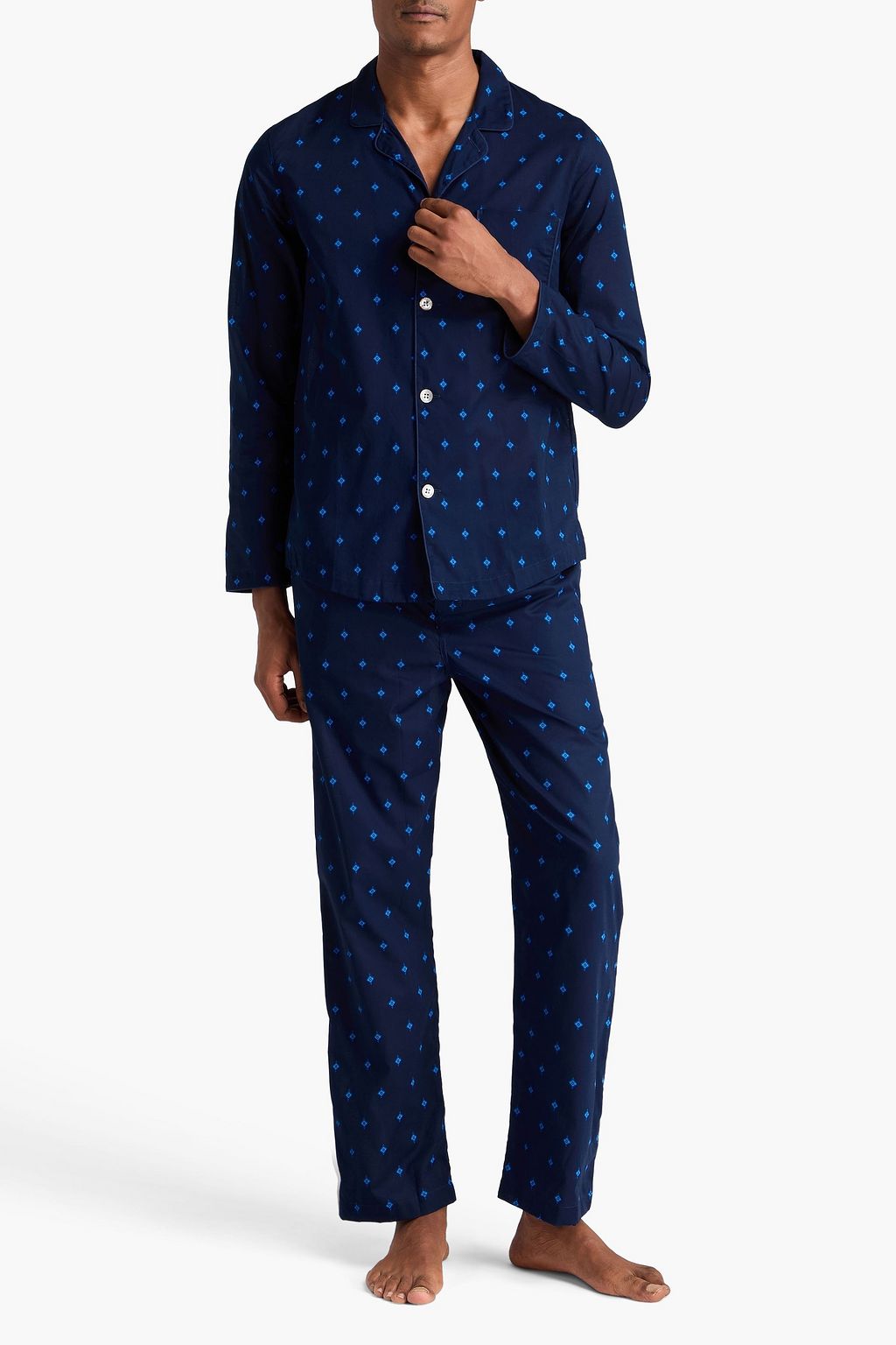 DEREK ROSE Nelson printed cotton pajama set