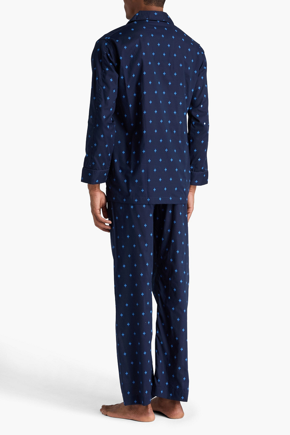  Derek Rose - Pyjama „nelson“ Aus Baumwolle Mit Print - Blau - Us 44 