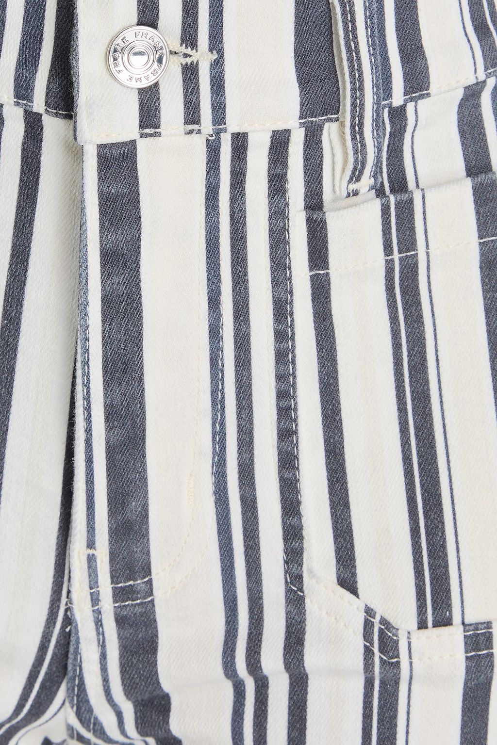FRAME Le Slim Palazzo striped high-rise wide-leg jeans