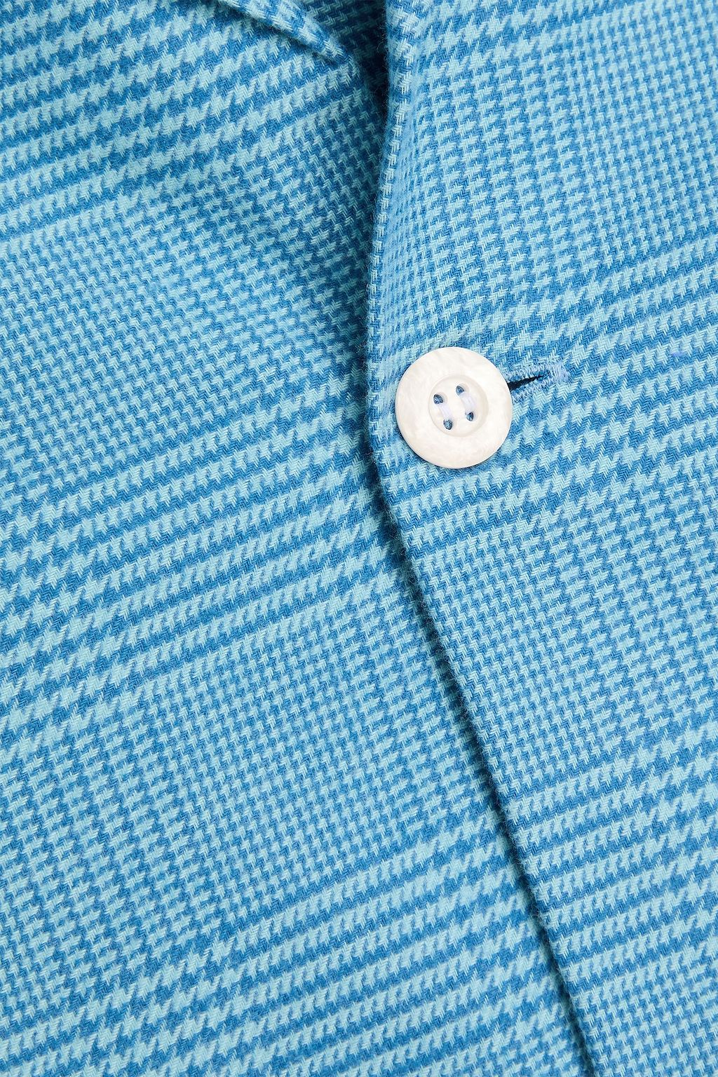 DEREK ROSE Kelburn Prince of Wales checked cotton-flannel pajama set